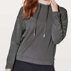 Lululemon Women's Twisted & Tucked Pullover Hoodie Jacket in Dark Shadow Size 8